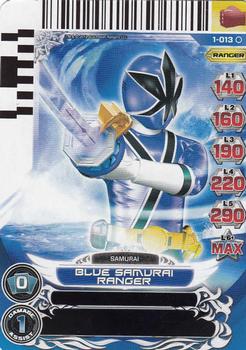 2013 Bandai Power Rangers Series 1 Rise of Heroes #1-013 Blue Samurai Ranger Front
