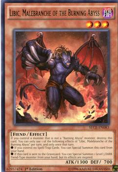 2015 Yu-Gi-Oh! Secrets of Eternity #SECE-EN083 Libic, Malebranche of the Burning Abyss Front
