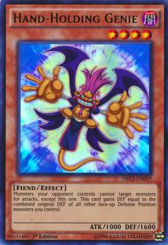 2016 Yu-Gi-Oh! Legends of the Dragon: Unleashed English 1st Edition #DRL3-EN019 Hand-Holding Genie Front
