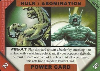 2001 Marvel Recharge CCG - Inaugural Edition #119 Hulk / Abomination Special: Wipeout Front