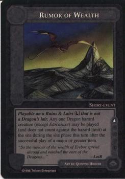 1996 Middle Earth CCG - The Dragons #NNO Rumor of Wealth Front