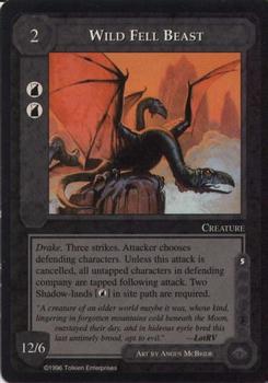 1996 Middle Earth CCG - The Dragons #NNO Wild Fell Beast Front
