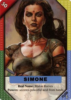 2002 Marvel ReCharge 2 #75 Simone Front