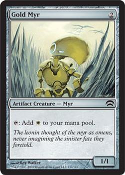 2009 Magic the Gathering Planechase #114 Gold Myr Front