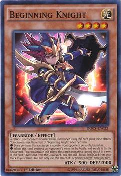 2015 Yu-Gi-Oh! Dimension Of Chaos - 1st Edition #DOCS-EN022 Beginning Knight Front