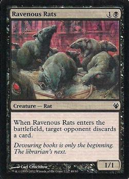 2012 Magic the Gathering Duel Decks: Izzet vs Golgari #49 Ravenous Rats Front