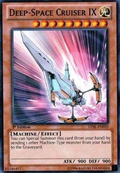 1996 Yu-Gi-Oh! Legacy of the Valiant #LVAL-EN010 Deep-Space Cruiser IX Front
