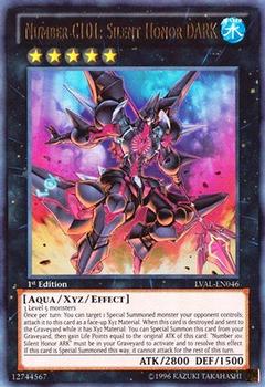1996 Yu-Gi-Oh! Legacy of the Valiant #LVAL-EN046 Number C101: Silent Honor DARK Front
