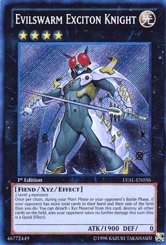 1996 Yu-Gi-Oh! Legacy of the Valiant #LVAL-EN056 Evilswarm Exiton Knight Front