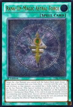 1996 Yu-Gi-Oh! Legacy of the Valiant #LVAL-EN059 Rank-Up-Magic Astral Force Front