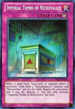1996 Yu-Gi-Oh! Legacy of the Valiant #LVAL-EN076 Imperial Tombs of Necrovalley Front