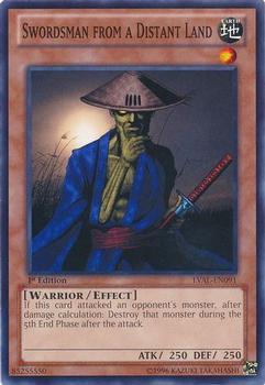 1996 Yu-Gi-Oh! Legacy of the Valiant #LVAL-EN091 Swordsman from a Distant Land Front