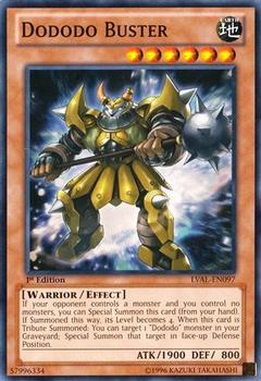 1996 Yu-Gi-Oh! Legacy of the Valiant #LVAL-EN097 Dododo Buster Front