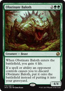 2017 Magic the Gathering Iconic Masters #179 Obstinate Baloth Front
