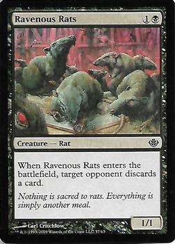 2009 Magic the Gathering Duel Decks Garruk vs Liliana #37 Ravenous Rats Front
