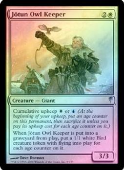 2006 Magic the Gathering Coldsnap - Foil #9 Jötun Owl Keeper Front