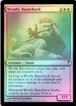 2006 Magic the Gathering Coldsnap - Foil #25 Woolly Razorback Front