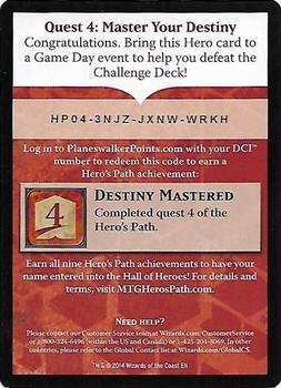 2014 Magic the Gathering Born of the Gods - The Hero's Path 2 #4a The General Back