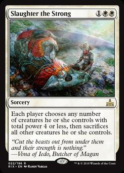 2018 Magic the Gathering Rivals of Ixalan #22 Slaughter the Strong Front
