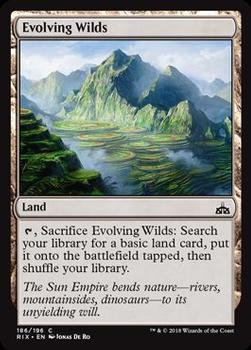 2018 Magic the Gathering Rivals of Ixalan #186 Evolving Wilds Front
