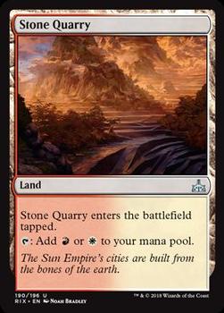 2018 Magic the Gathering Rivals of Ixalan #190 Stone Quarry Front