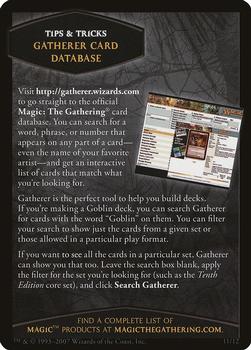 2007 Magic the Gathering 10th Edition - Tips & Tricks #11 Gatherer Card Database Front
