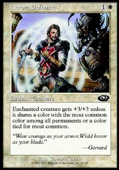 2001 Magic the Gathering Planeshift - Foil #6 Heroic Defiance Front