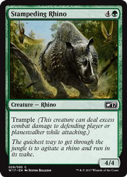 2017 Magic the Gathering Welcome Deck 2017 #29 Stampeding Rhino Front