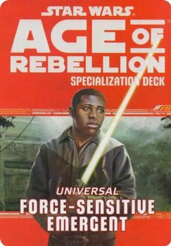 2014 Fantasy Flight Games Star Wars Age of Rebellion Specialization Deck Universal Force-Sensitive Emergent #NNO Title Card Front