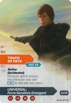 2014 Fantasy Flight Games Star Wars Age of Rebellion Specialization Deck Universal Force-Sensitive Emergent #15 Touch of Fate Front