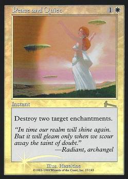 1999 Magic the Gathering Urza's Legacy - Foil #17 Peace and Quiet Front