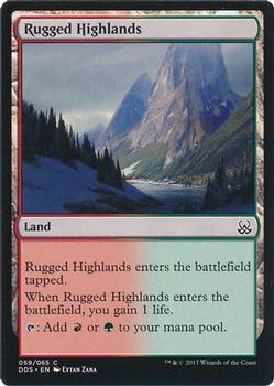 2017 Magic the Gathering Duel Decks: Mind vs. Might #59 Rugged Highlands Front