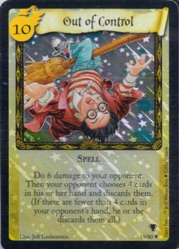 2001 Wizards Harry Potter Quidditch Cup TCG - Holofoil #19 Out of Control Front