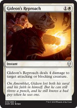 2018 Magic the Gathering Dominaria #19 Gideon's Reproach Front