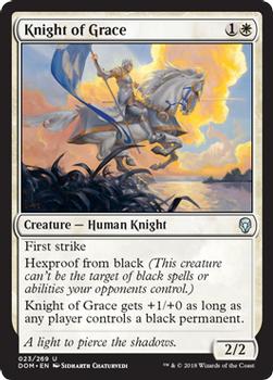 2018 Magic the Gathering Dominaria #23 Knight of Grace Front