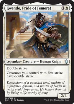 2018 Magic the Gathering Dominaria #25 Kwende, Pride of Femeref Front