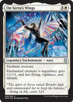 2018 Magic the Gathering Dominaria #28 On Serra's Wings Front