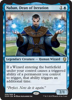 2018 Magic the Gathering Dominaria #58 Naban, Dean of Iteration Front