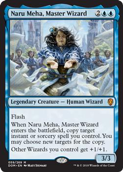 2018 Magic the Gathering Dominaria #59 Naru Meha, Master Wizard Front