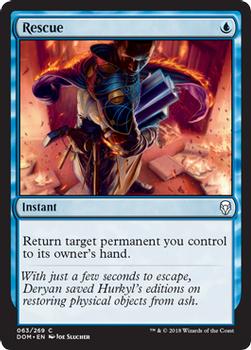 2018 Magic the Gathering Dominaria #63 Rescue Front