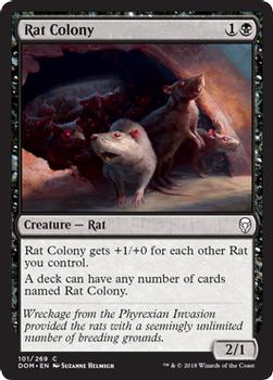 2018 Magic the Gathering Dominaria #101 Rat Colony Front