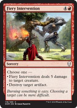 2018 Magic the Gathering Dominaria #118 Fiery Intervention Front