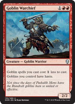 2018 Magic the Gathering Dominaria #130 Goblin Warchief Front