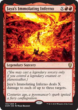 2018 Magic the Gathering Dominaria #133 Jaya's Immolating Inferno Front