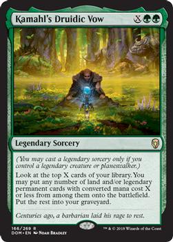 2018 Magic the Gathering Dominaria #166 Kamahl's Druidic Vow Front