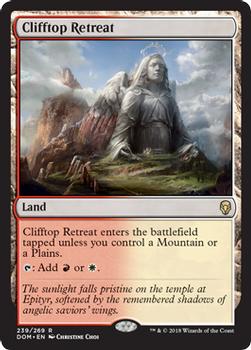 2018 Magic the Gathering Dominaria #239 Clifftop Retreat Front