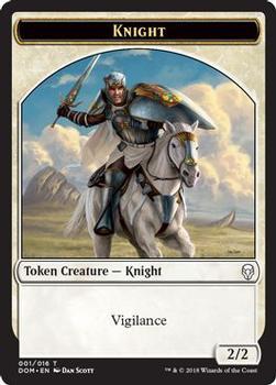 2018 Magic the Gathering Dominaria - Tokens #1 Knight Front