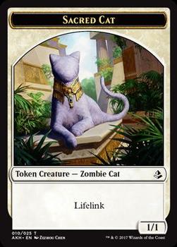 2017 Magic the Gathering Amonkhet - Tokens #010/025 Sacred Cat Front