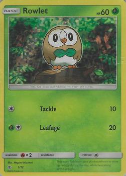 2017 Pokemon McDonald's Collection #1/12 Rowlet Front