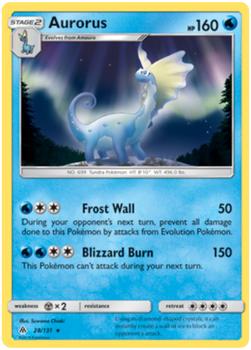 2018 Pokemon Sun & Moon Forbidden Light #28/131 Aurorus Front